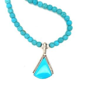 Sterling Turquoise Beaded Necklace